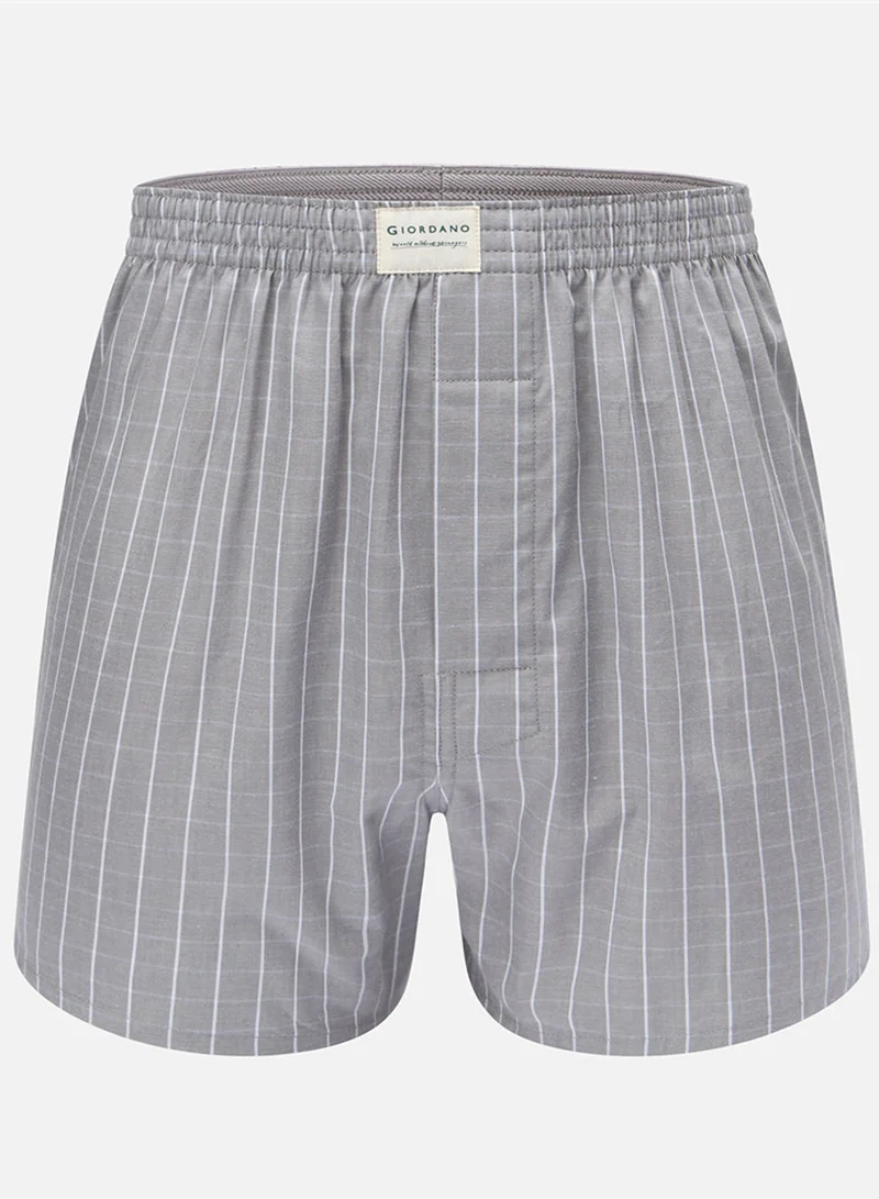 جيوردانو Men’s Regular Fit Cotton Poplin Boxers 3‑Pack